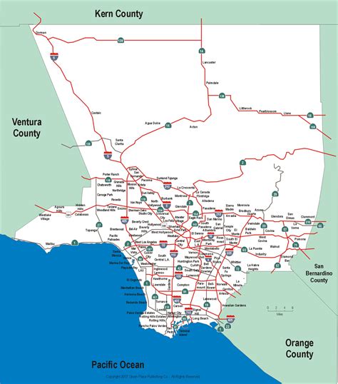 Los Angeles County Highway Map - Los Angeles California • mappery