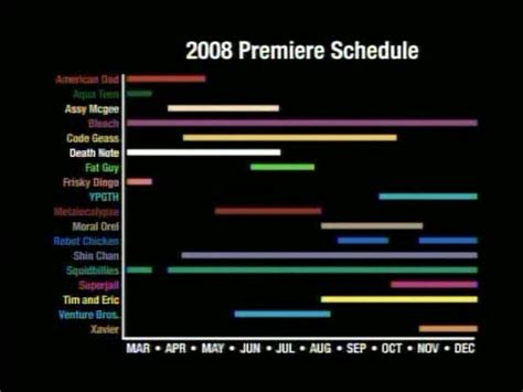 2008 Premiere Calendar | BumpWorthy.com - adult swim bumps