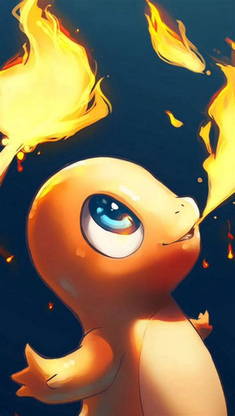 Download Pokemon Phone Charmander Breathing Fire Wallpaper | Wallpapers.com