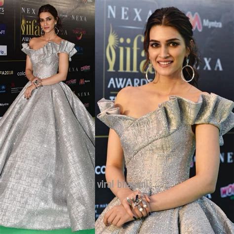 Grace par excellence #kritisanon at the green carpet of #iifa2018 Indian Gowns Dresses, 15 ...