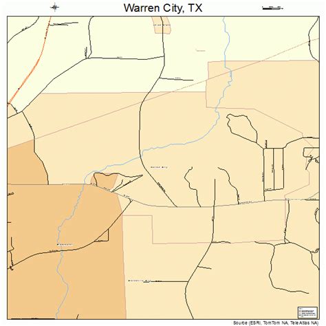 Warren City Texas Street Map 4876576