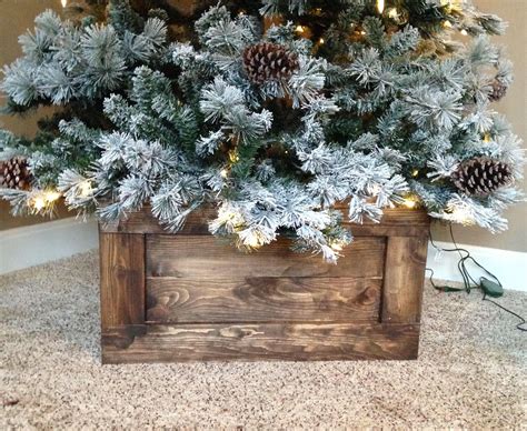 FOLDING Wood Christmas Tree Box Stand. Wood Tree Skirt - Etsy | Christmas tree base, Farmhouse ...