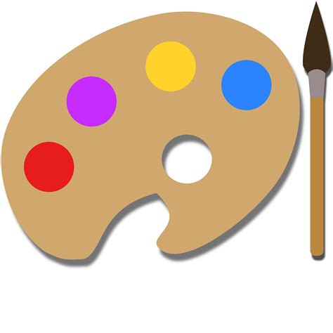 paintbrush and palette - Clip Art Library