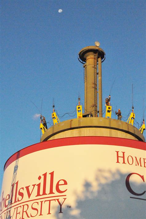 New water tower sports Campbellsville University logo