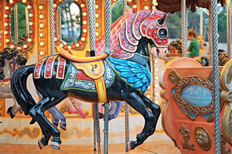 Carousel horses | High-Quality Arts & Entertainment Stock Photos ...