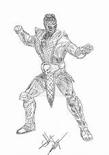 scorpion mortal kombat coloring Pages 722856 sketch template
