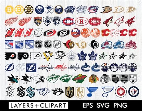 32 NHL Teams logo bundle SVG file National Hockey League | Etsy