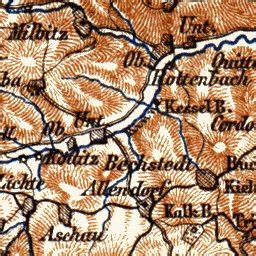 Thuringian Forest (Thüringer Wald) Map, 1887. Eastern part by Waldin ...