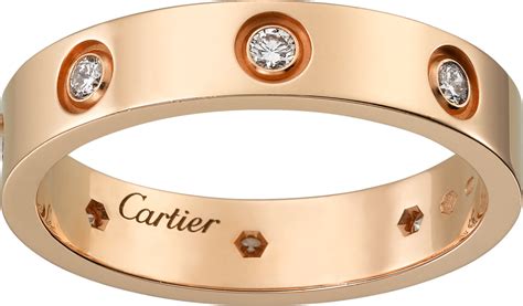 CRB4050800 - LOVE wedding band, 8 diamonds - Pink gold, diamonds - Cartier | Mens diamond ...