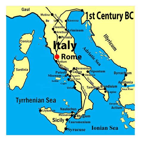 Map of Ancient Italy | Octavian: Rise to Power