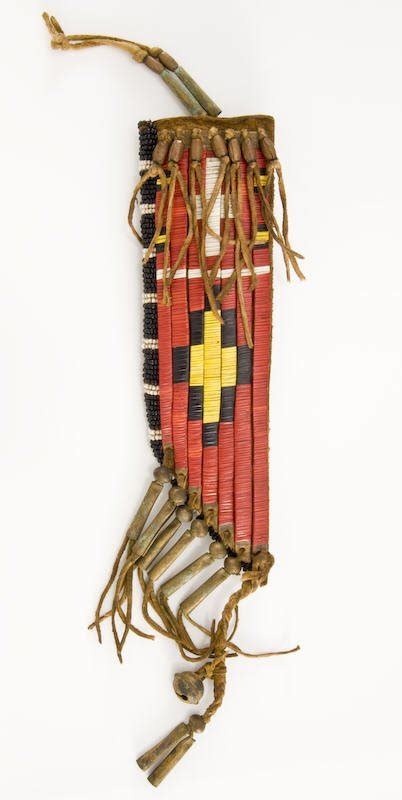 189: Native American Plains Indian quill work sheath : Lot 189