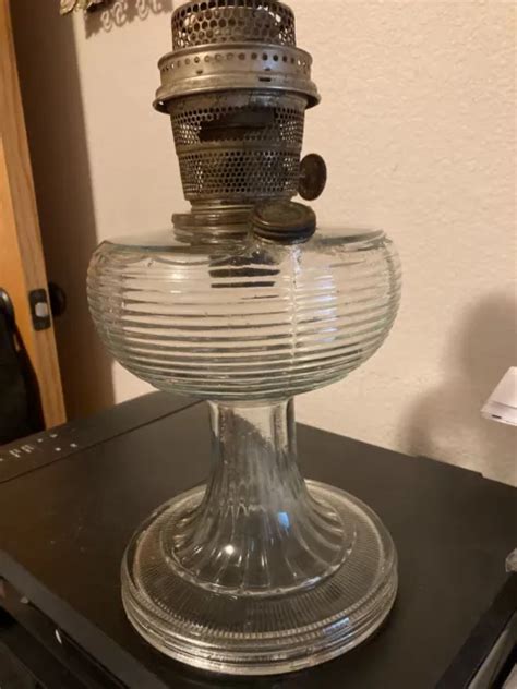 ALADDIN CLEAR BEEHIVE Kerosene Oil Lamp Glass Model B-80 Antique $50.55 ...