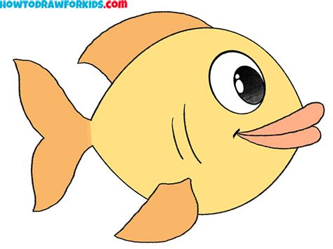 How to Draw a Cartoon Fish - Easy Drawing Tutorial For Kids