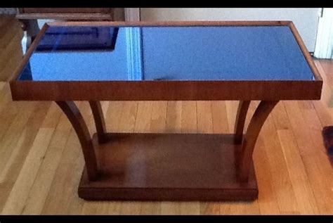 Antique Coffee Table With Glass Top - Coffee Table
