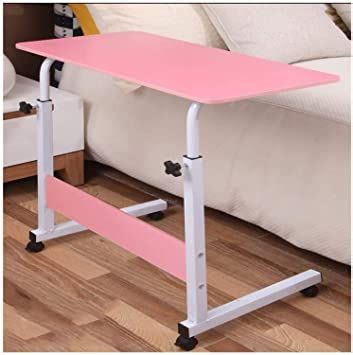 Sofa Side Table Rotating Mobile End Table, Workstation Laptop Overbed Multi Table with Rolling ...