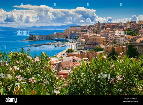 Coastal landscape with old town of Gaeta, Italy Stock Photo - Alamy