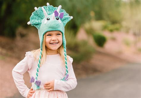 Crochet Triceratops Hat Pattern. Cute Easy Written | Etsy