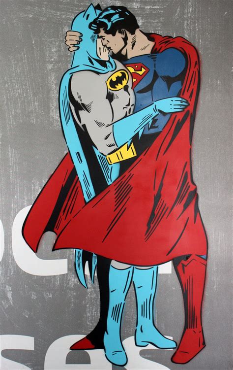 Superman And Batman Are Kissing For Equality In New York City | Pop art ...