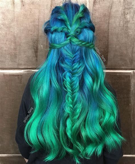 Mermaid Hair by Guy Tang Turquoise Hair Color, Green Hair Colors, Cool Hair Color, Blue Green ...