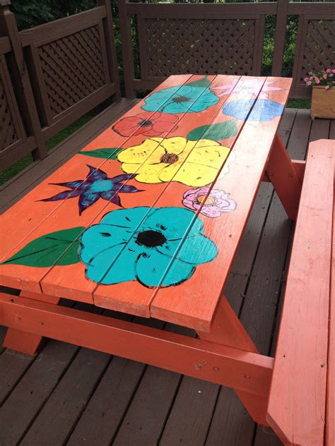 20+30+ Creative Painted Picnic Tables – HOMYRACKS