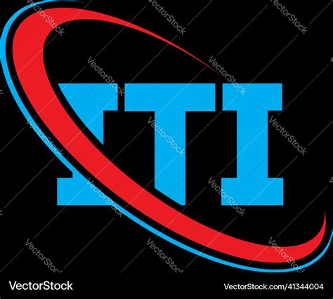 Iti logo letter letter logo design Royalty Free Vector Image