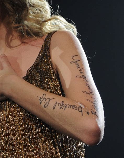 All Of Taylor's Arm Lyrics During Speak Now Tour - TAYLUR SCHWIFT in 2021 | Taylor swift lyrics ...