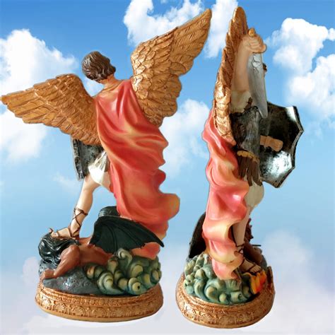 San Miguel Arcangel Statue, St Michael Statue Archangel Michael Saint Michael Statue- Buy Online ...