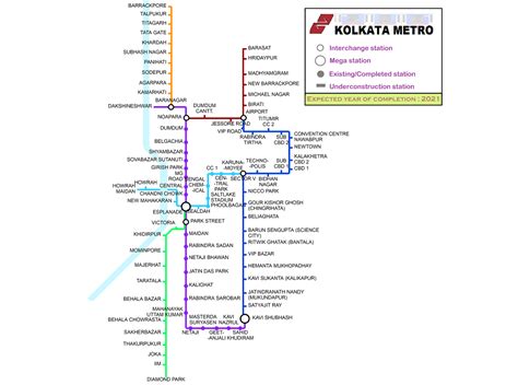 Kolkata Metro (KMRC) Metro Routes, Timing and Fares - Routes Maps