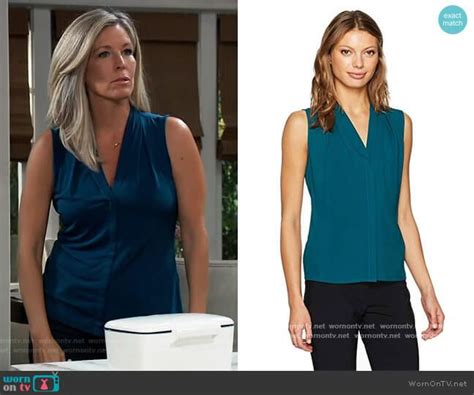 Carly’s teal sleeveless top on General Hospital in 2021 | Sleeveless top, Fashion, Tops