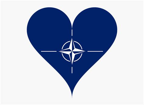 Love, Heart, Nato, Flag, Logo, Blue, White - Nato Flag, HD Png Download - kindpng