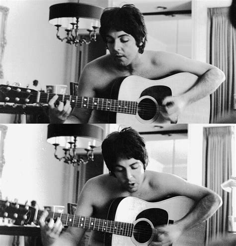 Paul McCartney with his guitar. : r/beatles