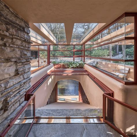 Interior of Frank Lloyd Wright's Fallingwater : r/ArchitecturePorn