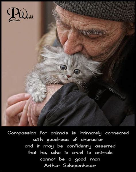 Compassion for animals is intimately connected with goodness of character and it may be ...