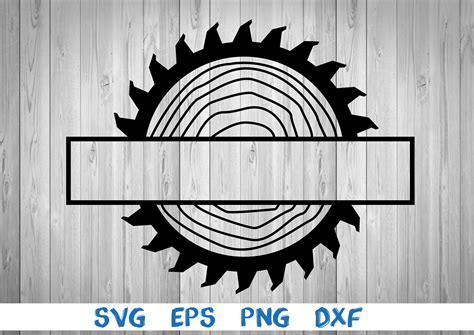 Saw blade tree ring monogram picture svg png eps dxf | Etsy