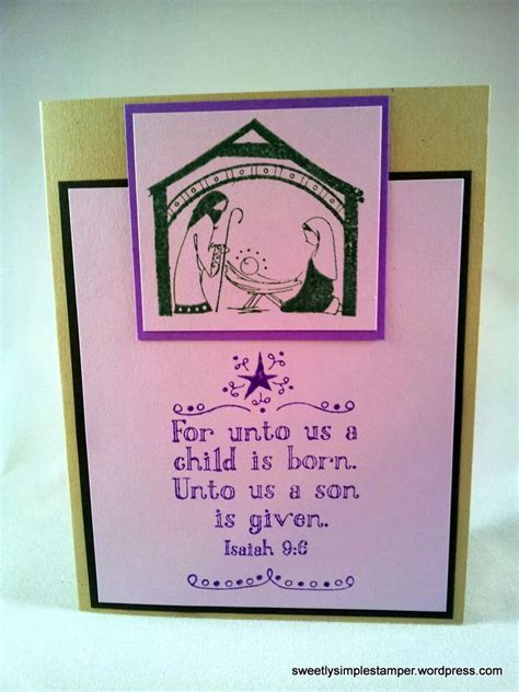 Purple and Green Christmas Card with Isaiah 9:6 Verse | Christian christmas cards, Purple ...