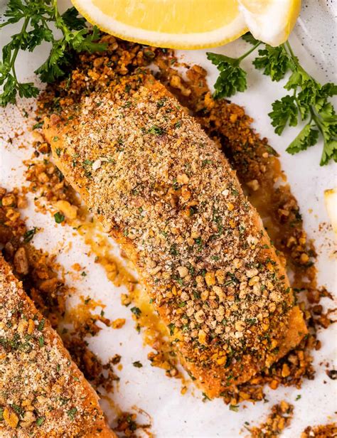 Baked Crusted Dijon Salmon (30 minute meal) - The Chunky Chef