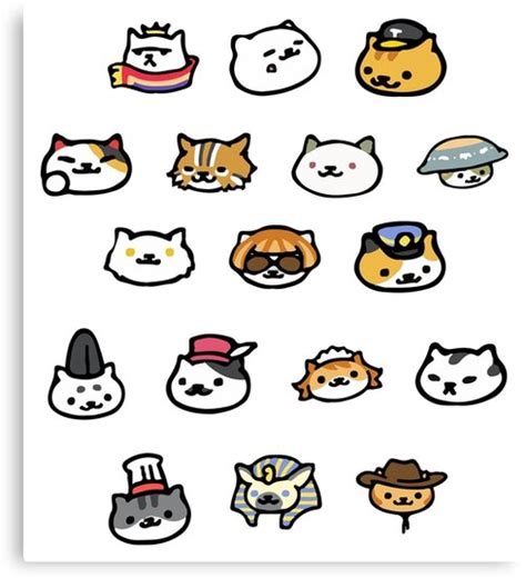 "Neko Atsume Rare Cats!" Canvas Prints by jjdough | Redbubble