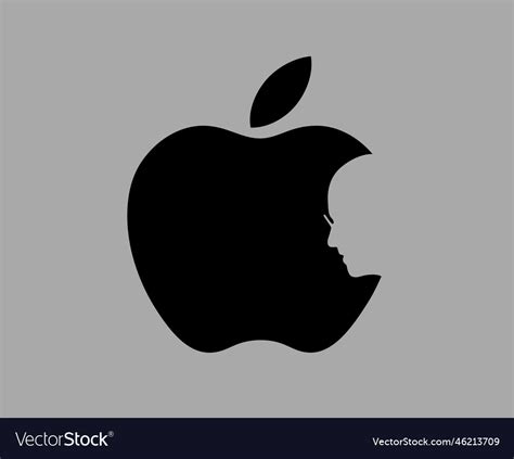 Apple brand logo phone symbol with steve jobs face