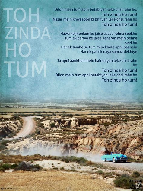 ZNMD : Zinda ho Tum - Zindgi Milegi Na Dobara - Bollywood - Genre ...