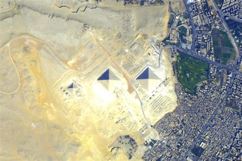 Here's What the Ancient Egyptian Pyramids Look Like From Space — Curiosmos