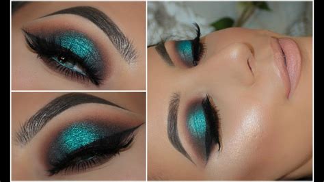 Amazing Eye Makeup With Turquoise Dress - wemakeupto.com