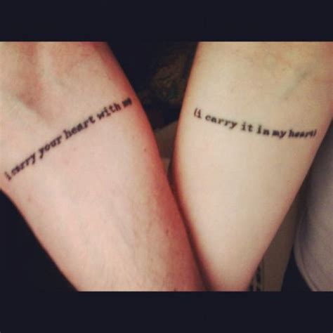 Couple tattoo | Love quote tattoos, Couple tattoo quotes, Couple tattoos sayings