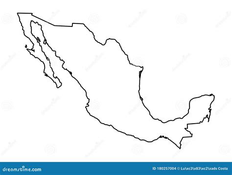 Mexico - Outline Map Vector Illustration | CartoonDealer.com #125447896