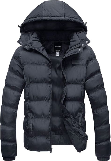 Wantdo Men's Lightweight Hooded Puffer Jacket Insulated Windprood ...