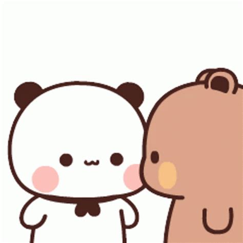 a brown bear and a white bear standing next to each other on a white background