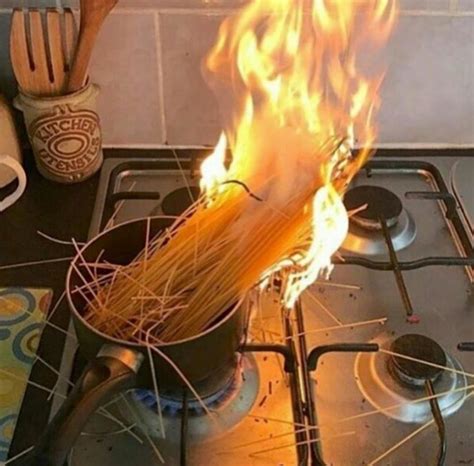 To cook spaghetti : therewasanattempt