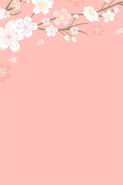 Pink Sakura vector feminine pastel background | free image by rawpixel.com / Tang | Cherry ...