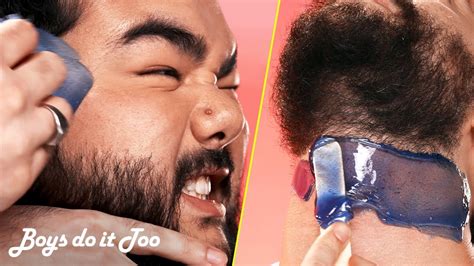 Men Try Beard Waxing For The First Time - No More Shaving!! - YouTube