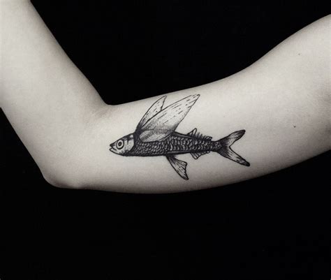 Flying fish tattoo #flying #fish #tattoo | Tasteful tattoos, Tattoos, Body art tattoos