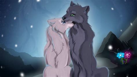 Two wolves in love | Anime wolf, Anime wolf drawing, Anime